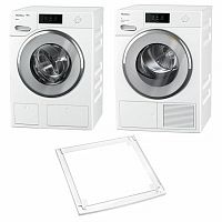 Комплект Miele White Edition (стиральная машина WWV980WPS + сушильная машина TWV780WP + монтажный элемент WTV502)Товары в комплекте